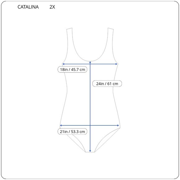 Catalina Women Swimsuit 2X 18W 20W Plus One Piece Built in Bra Halter FLO155XE - Picture 2 of 11